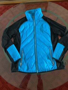 Calvin Klein Blue and Black Quilted Windbreaker Jacket Size XL